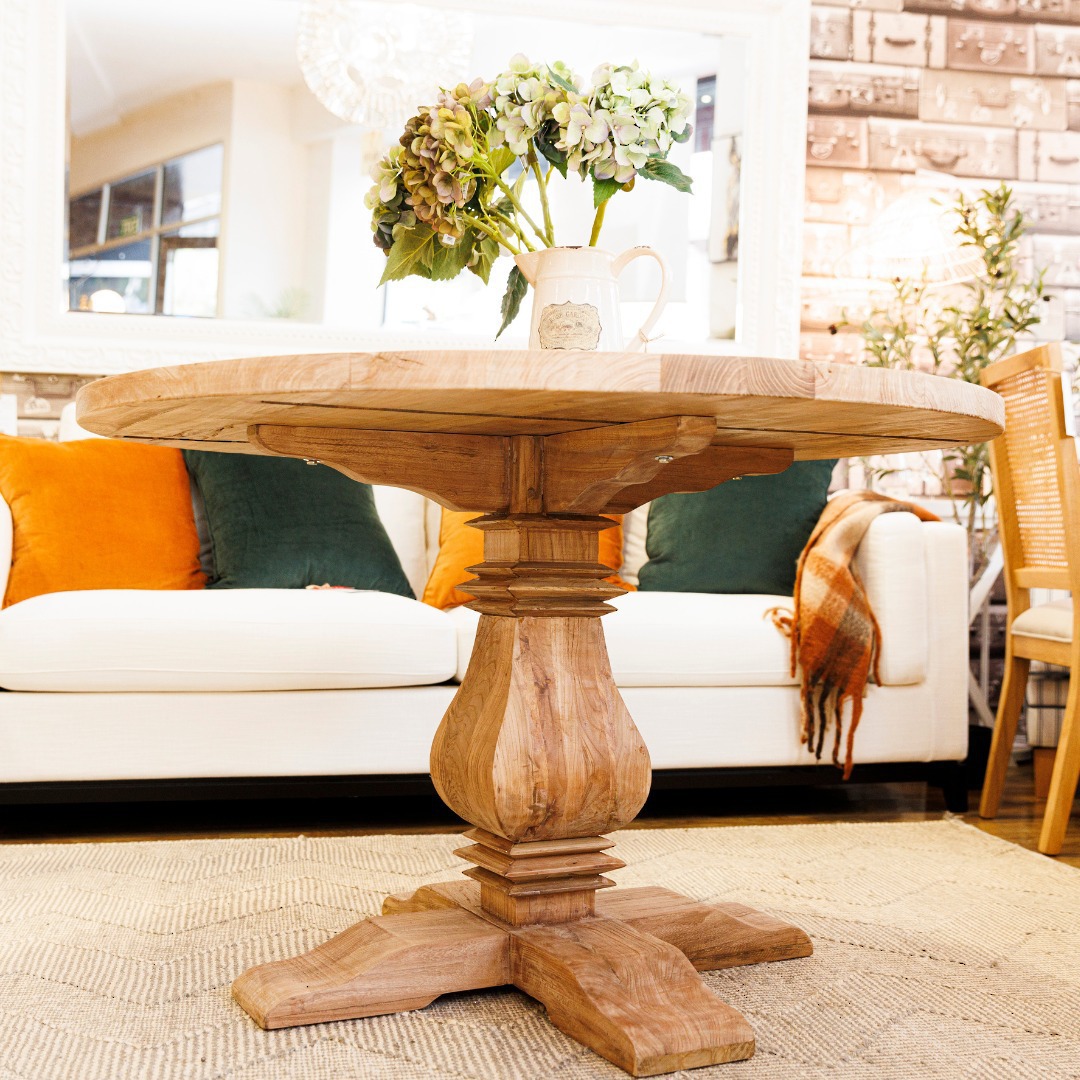 Reclaimed Elm Round Dining Table 1.4M image 2